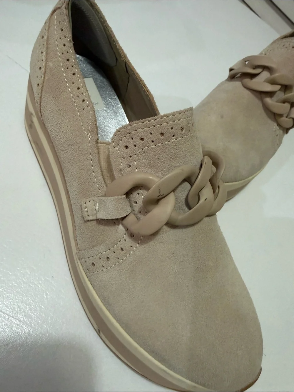 Dolce Vita Taupe Suede Loafers 7.5